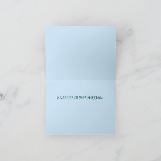 Kerk steeple bruiloft gefeliciteerd huwelijk kaart (Binnen)