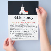 Kerk Steeple, Christelijke Bijbelklasse Advert. Flyer (Hand)