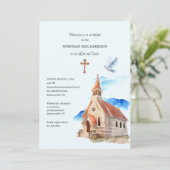 Kerk Steeple Priester Toewijding Kaart (Staand voorkant)