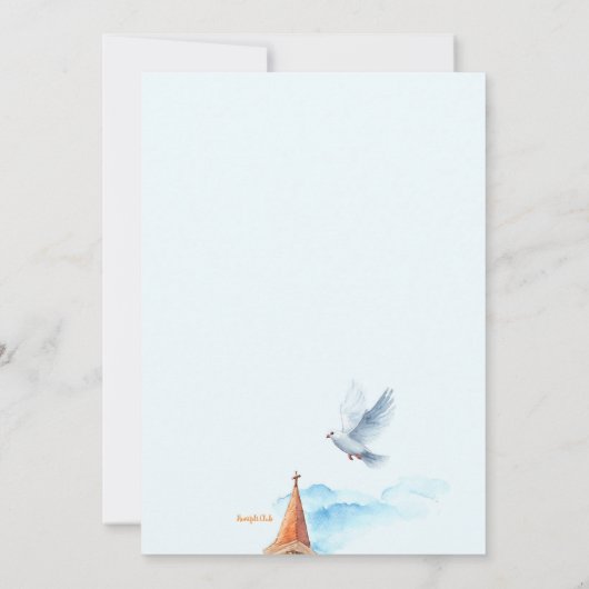 Kerk Steeple Priester Toewijding Kaart (Achterkant)