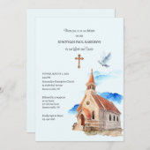 Kerk Steeple Priester Toewijding Kaart (Voorkant / Achterkant)