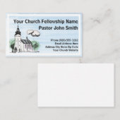 Kerk Steeple Waterverf Kerk Visitekaartjes (Voorkant / Achterkant)