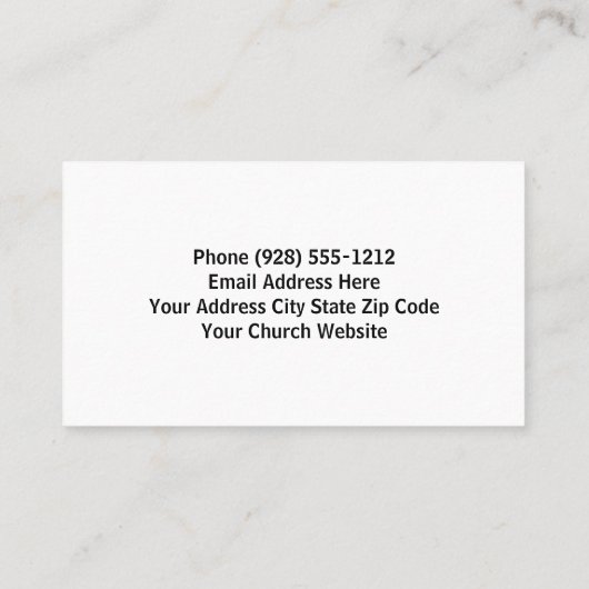 Kerk Steeple Waterverf Kerk Visitekaartjes (Achterkant)