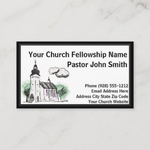 Kerk Steeple Waterverf Kerk Visitekaartjes