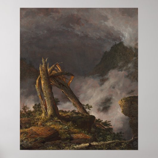 Kerk - Storm In De Bergen 1847 Poster (Voorkant)