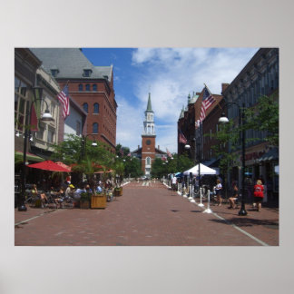 kerk street - burlington , vermont poster