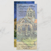 Kerk te Auvers van Vincent van Gogh Huwelijk Menu (Voorkant / Achterkant)