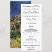 Kerk te Auvers van Vincent van Gogh Huwelijk Menu (Voorkant / Achterkant)