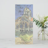 Kerk te Auvers van Vincent van Gogh Huwelijk Programmakaart (Staand voorkant)