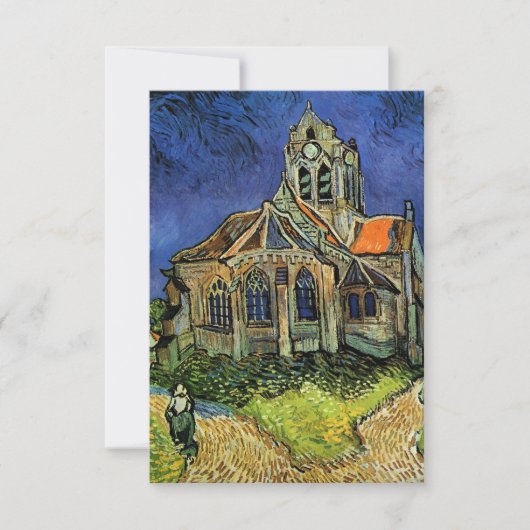 Kerk te Auvers van Vincent van Gogh Huwelijk Save The Date (Voorkant)