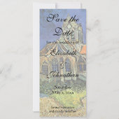 Kerk te Auvers van Vincent van Gogh Huwelijk Save The Date (Achterkant)