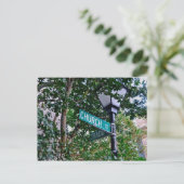 Kerk & Tradd St. Briefkaart (Staand voorkant)