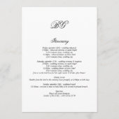 Kerk Traditioneel Monogram Trouw Itinerarium Programmakaart (Achterkant)