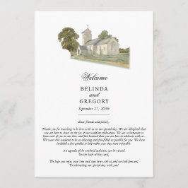 Kerk Traditioneel Monogram Trouw Itinerarium  Programmakaart