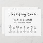 Kerk Trouwdag Tijdlijn Programma Programmakaart (Voorkant / Achterkant)