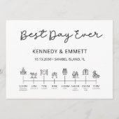 Kerk Trouwdag Tijdlijn Programma Programmakaart (Voorkant)