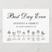 Kerk Trouwdag Tijdlijn Programma Programmakaart (Voorkant)