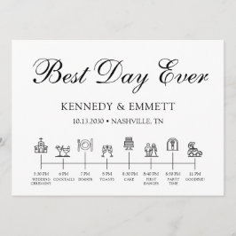 Kerk Trouwdag Tijdlijn Programma Programmakaart