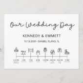 Kerk Trouwdag Tijdlijn Programma Programmakaart (Voorkant)