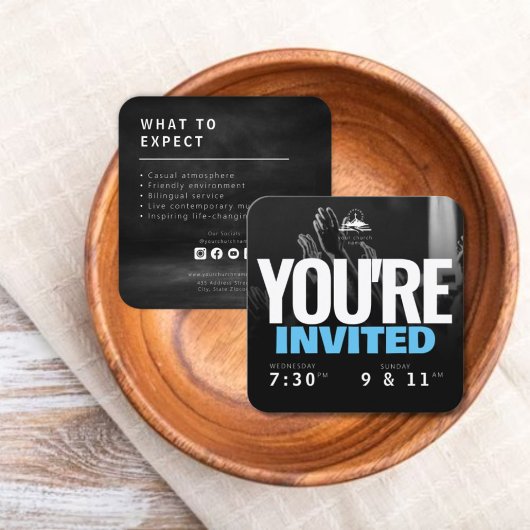 Kerk Uitnodiging Kaart Template