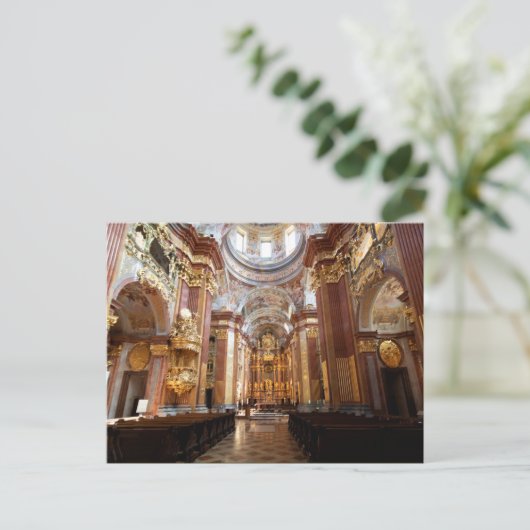 Kerk van Abbey Melk, Neder-Oostenrijk Briefkaart (Staand voorkant)