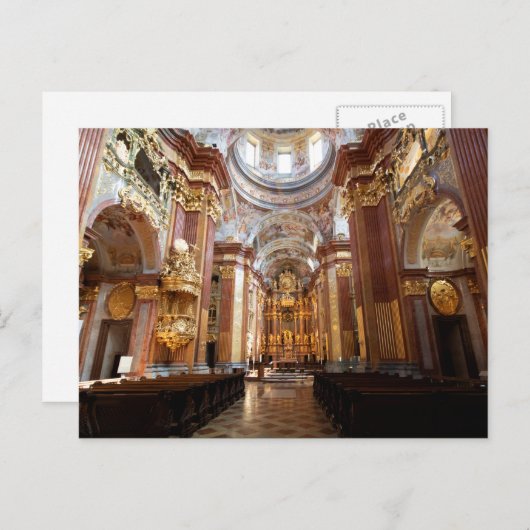 Kerk van Abbey Melk, Neder-Oostenrijk Briefkaart (Voorkant / Achterkant)