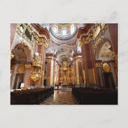 Kerk van Abbey Melk, Neder-Oostenrijk Briefkaart (Voorkant)