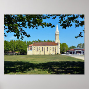 Kerk van Audenge in Frankrijk Poster