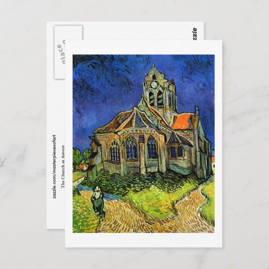 Kerk van Auvers Van Gogh Fine Art Briefkaart (Voorkant / Achterkant)