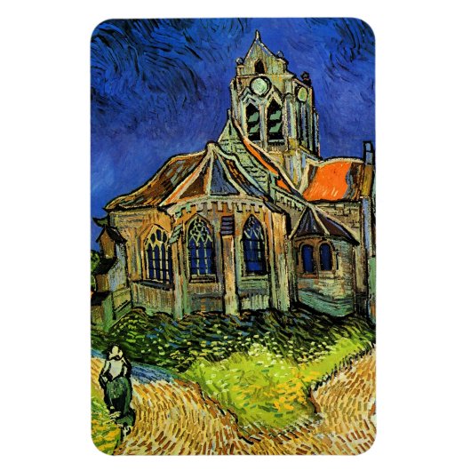 Kerk van Auvers Van Gogh Fine Art Magneet (Verticaal)