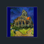 Kerk van Auvers Van Gogh Fine Art Vierkante Button 5,1 Cm<br><div class="desc">Kerk in Auvers, Vincent van Gogh, Auvers-sur-Oise, juni 1890. Olieverf op doek, 94 x 74 cm. Parijs Musee d'Orsay. Vincent Willem van Gogh (Amsterdam, 30 maart 1853 - aldaar, 29 juli 1890) was een Nederlands kunstschilder. Enkele van zijn schilderijen behoren nu tot de bekendste, populairste en duurste kunstwerken ter wereld....</div>