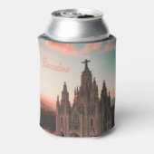 Kerk van Barcelona Spanje Blikjeskoeler (Blikje Achterkant)