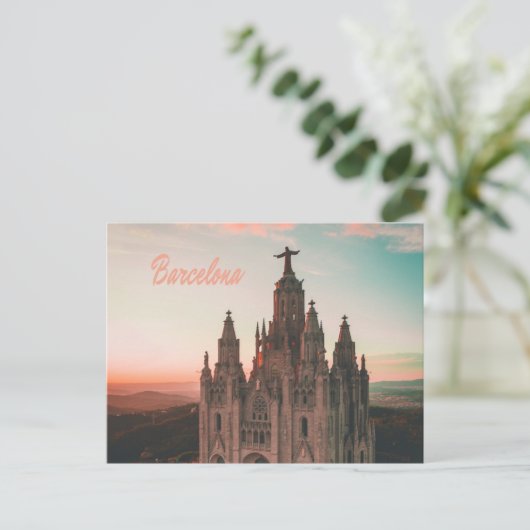Kerk van Barcelona Spanje Briefkaart (Staand voorkant)