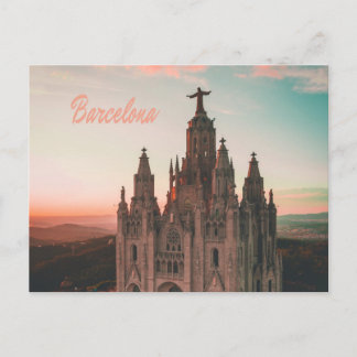 Kerk van Barcelona Spanje Briefkaart