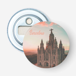Kerk van Barcelona Spanje Button Flesopener