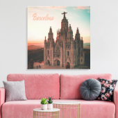 Kerk van Barcelona Spanje Canvas Afdruk (Insitu (Woonkamer))
