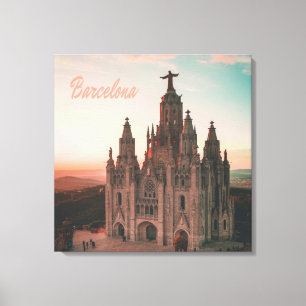 Kerk van Barcelona Spanje Canvas Afdruk