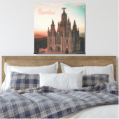 Kerk van Barcelona Spanje Canvas Afdruk (Insitu (Slaapkamer))