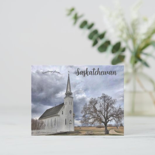 Kerk van Batoche in Batoche Saskatchewan Canada Briefkaart (Staand voorkant)