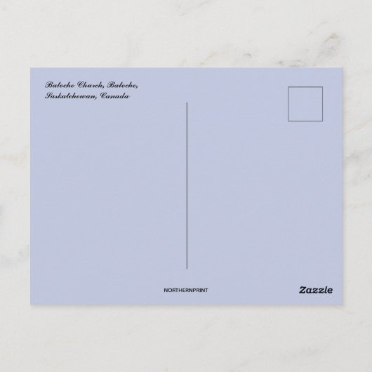 Kerk van Batoche in Batoche Saskatchewan Canada Briefkaart (Achterkant)