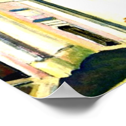 Kerk van Belgodere, Corsica Poster (Hoek)