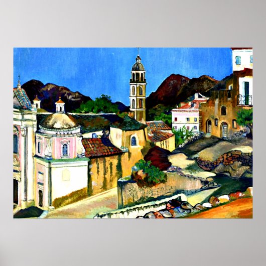 Kerk van Belgodere, Corsica Poster (Voorkant)