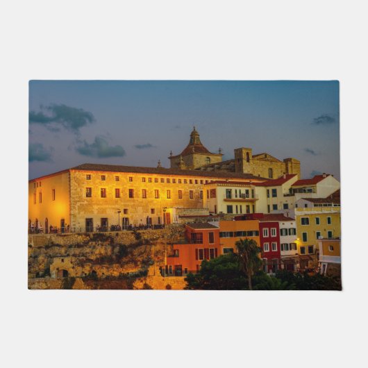 Kerk van Carmen bij de schemering - Mahon, Menorca Deurmat (Voorkant)