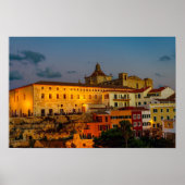 Kerk van Carmen bij de schemering - Mahon, Menorca Poster (Voorkant)