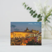 Kerk van Carmen bij schemering - Mahon, Menorca Briefkaart (Staand voorkant)