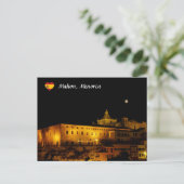 Kerk van Carmen 's nachts - Mahon, Menorca, Spanje Briefkaart (Staand voorkant)