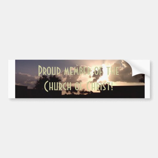 Kerk van Christus Bumpersticker (Voorkant)