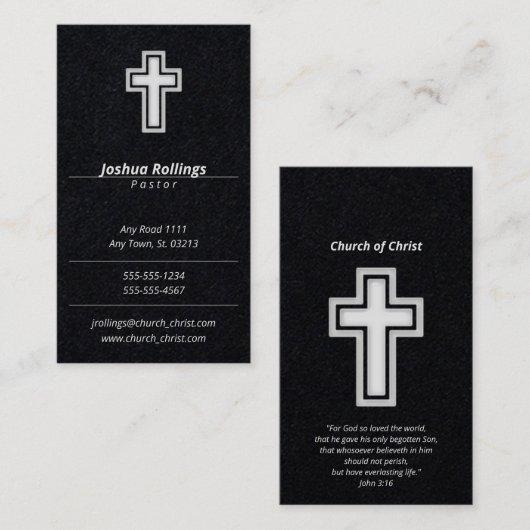 Kerk van Christus | Prijs | Pastor Visitekaartje (Voorkant / Achterkant)