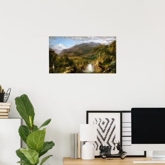 Kerk van de Frederic Edwin Heart van de Andes Poster (Thuiskantoor)