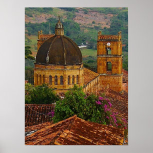 Kerk van de geïmproviseerde conceptie met omlijsti poster